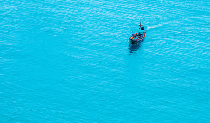 boat in the sea travel concept