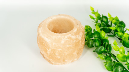 Salt Crystal Candle Holder