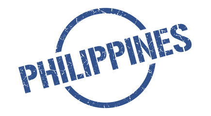 Philippines stamp. Philippines grunge round isolated sign