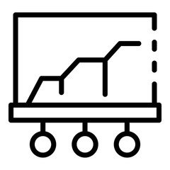 Business graph icon. Outline business graph vector icon for web design isolated on white background