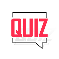 Quiz speech bubble banner design template, vector illustration