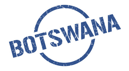 Botswana stamp. Botswana grunge round isolated sign