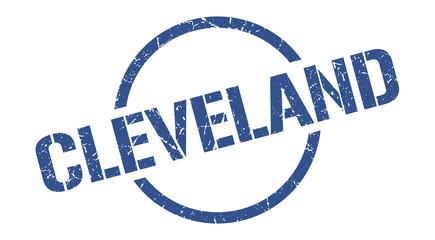 Cleveland stamp. Cleveland grunge round isolated sign