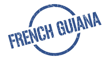 French Guiana stamp. French Guiana grunge round isolated sign