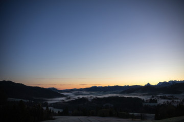 Sonnenaufgang in der Zentralschweiz