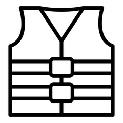Rescue vest icon. Outline rescue vest vector icon for web design isolated on white background