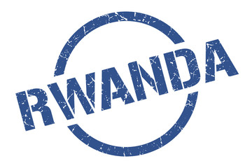 Rwanda stamp. Rwanda grunge round isolated sign