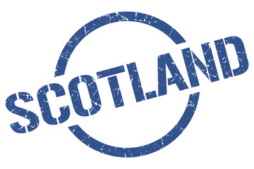 Scotland stamp. Scotland grunge round isolated sign