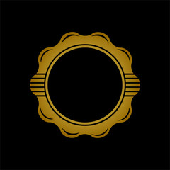 Emblem flat color vector logo template