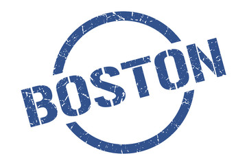 Boston stamp. Boston grunge round isolated sign