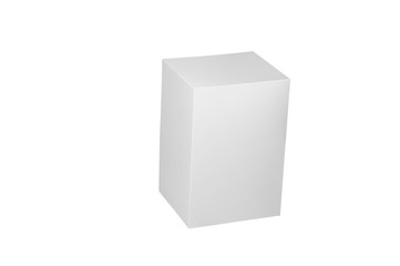 white box on white background, blank for your design, vertical arrangement