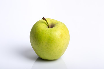 Fresh apple on white background close up