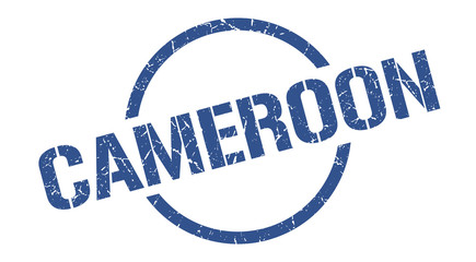 Cameroon stamp. Cameroon grunge round isolated sign