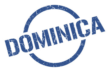 Dominica stamp. Dominica grunge round isolated sign