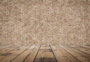 room with brick wall