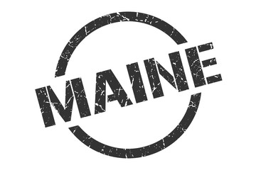 Maine stamp. Maine grunge round isolated sign