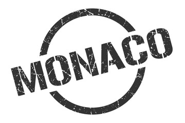 Monaco stamp. Monaco grunge round isolated sign