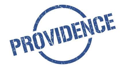 Providence stamp. Providence grunge round isolated sign