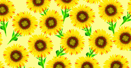 sunflower pattern background