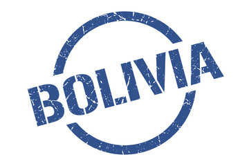 Bolivia stamp. Bolivia grunge round isolated sign