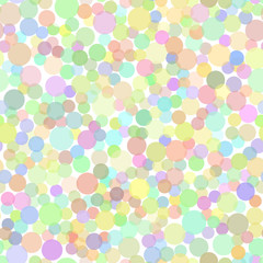Seamless vector background consisting of circles of different diameters, colors and transparency arranged randomly