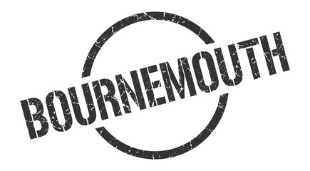 Bournemouth stamp. Bournemouth grunge round isolated sign