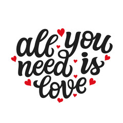 Love typography quote