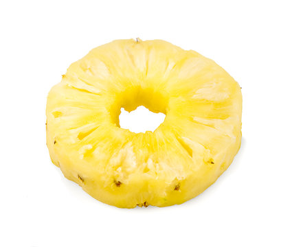 Pineapple slice an isolated. Pineapple ring on white background