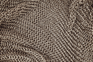 Authentic chainmail pattern background