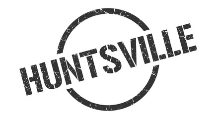Huntsville stamp. Huntsville grunge round isolated sign