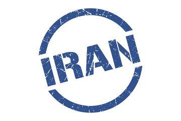 Iran stamp. Iran grunge round isolated sign
