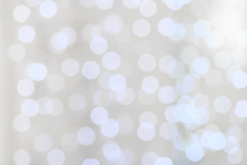 Decorative christmas background with bokeh lights and snowflakes - Image