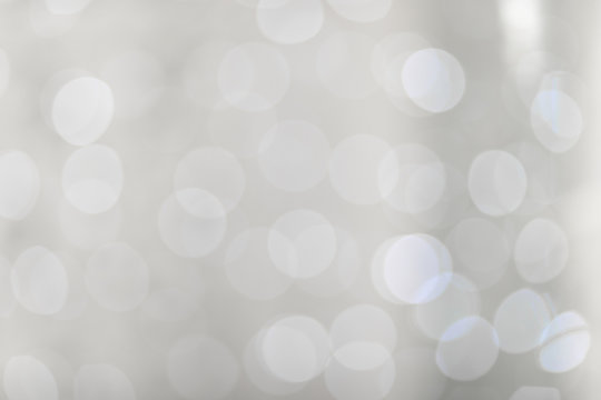 Decorative christmas background with bokeh lights and snowflakes - Image