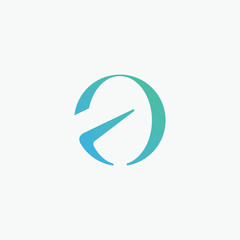 Letter A lowercase with Swoosh concept. elegant Logo template vector creative business consulting or beauty fashion. - vector