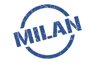 Fototapeta premium Milan stamp. Milan grunge round isolated sign