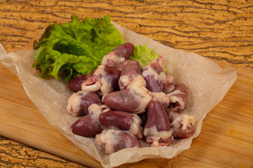 Chicken hearts heap