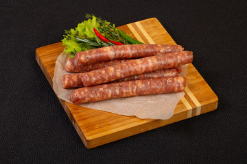 Pork sausages for grill