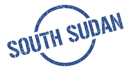 South Sudan stamp. South Sudan grunge round isolated sign