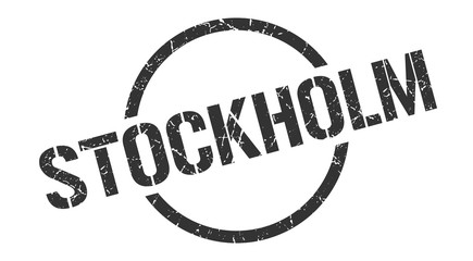 Stockholm stamp. Stockholm grunge round isolated sign