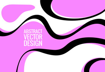 Creative doodle art header with abstract shapes and lines. Color background.