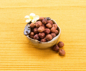 nuts or hazelnuts nuts on a background new.