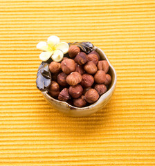 nuts or hazelnuts nuts on a background new.