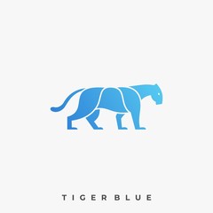 Tiger Walking Illustration Vector Template