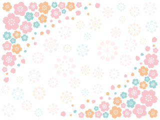 フレーム＿三色桜＿対角