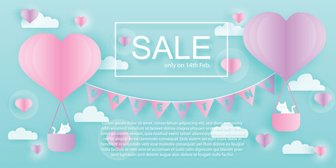 Valentines day sale background. Vector illustration.Wallpaper.flyers, invitation, posters, brochure, banners.