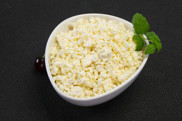 Fresh tasty curd in the bowl