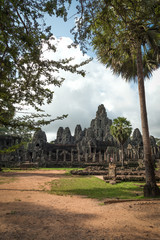 The scenery of Bayon temple in Siem Reap, Cambodia.