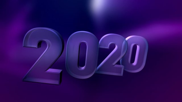 Intro or title backdrop 2020 year, 3d concept
