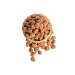 nuts or Peanuts with Crispy Coated on a background new.