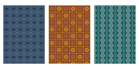 Japanese Festival Wheel Art Abstract Vector Background Collection